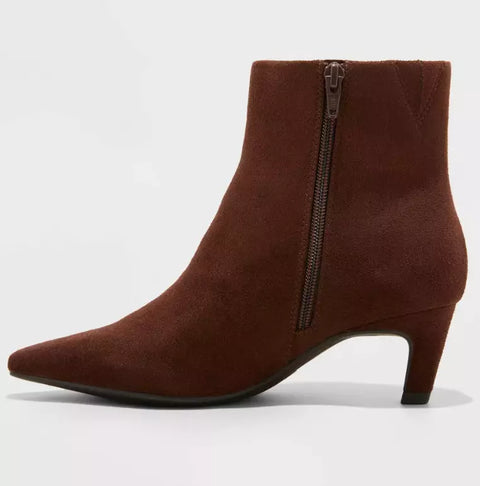 Universal Thread Women's Brown Taylor Kitten Heel Ankle Boots | Universal Thread In Lebanon