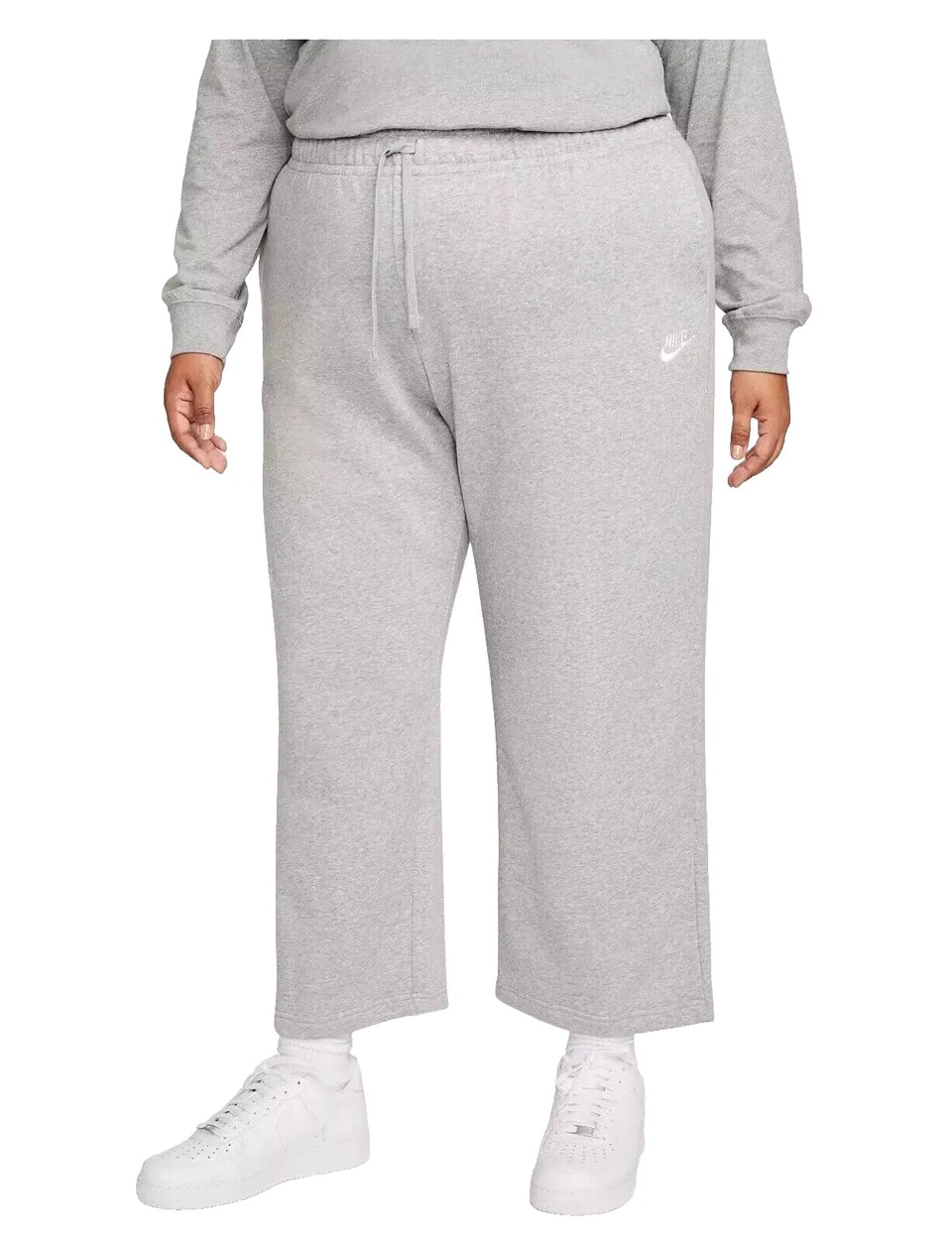 Nike Women's Gray Plus Size Fleece Mid-Rise Wide-Leg Sweatpants | Nike In Lebanon