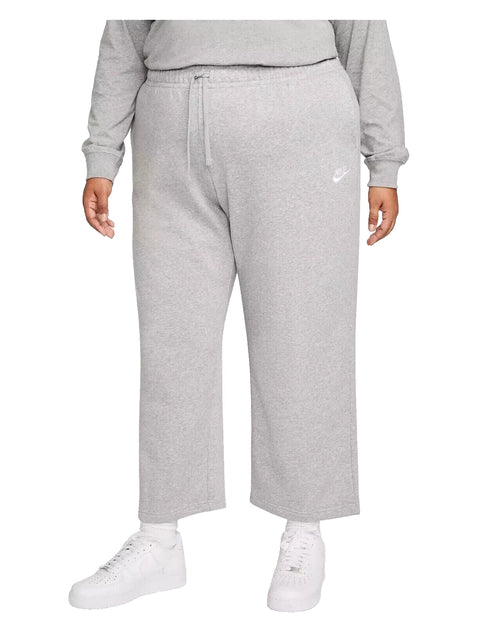 Nike Women's Gray Plus Size Fleece Mid-Rise Wide-Leg Sweatpants | Nike In Lebanon