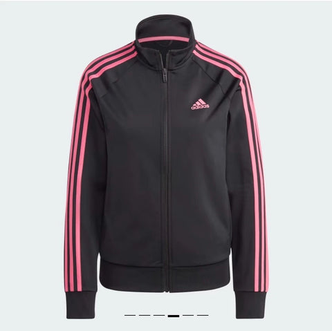 Adidas Women's Black Plus Size Essentials Warm-Up 3 Striped Track Jacket | Adidas  in Lebanon