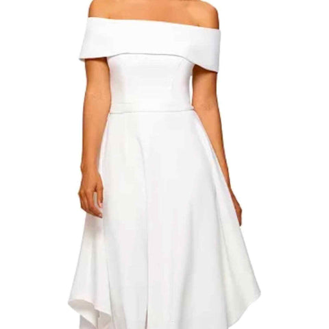 Xscape Women's White Dress ABF224 shr