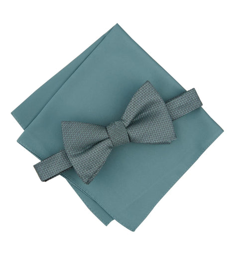 Alfani Men's Olive Green Sawyer Solid Bow Tie & Textured Pocket Square Set | Alfani In Lebanon