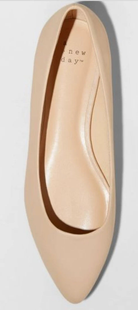 A New Day Women's Beige Corinna Pointed Toe Ballet Casual Shoes |A New Day In Lebanon