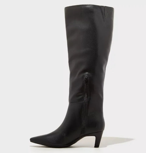 Universal Thread Women's Black Kendra Kitten Heel Tall Dress Boots |Universal Thread In Lebanon