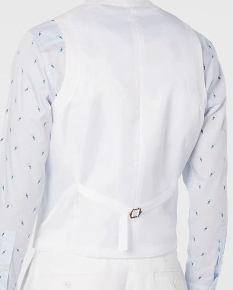Bar III Men's White Slim-Fit Linen Suit Vest |Bar III In Lebanon