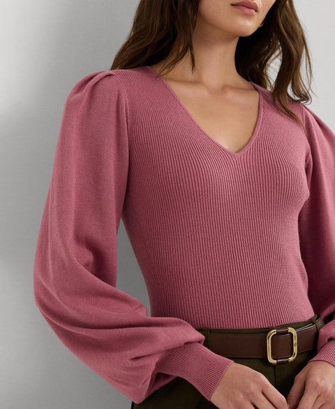 Lauren Ralph Lauren Women's Blush Blouson-Sleeve Sweater | Lauren Ralph Lauren In Lebanon