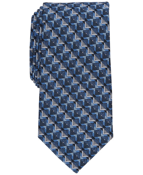 Perry Ellis Portfolio Men's Blue Regular fit Chandler Geometric Tie | Perry Ellis Portfolio In Lebanon