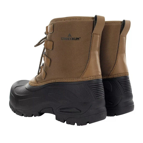 Brand New Staheekum Men's Insulated Snow Boots Brown Black Waterproof