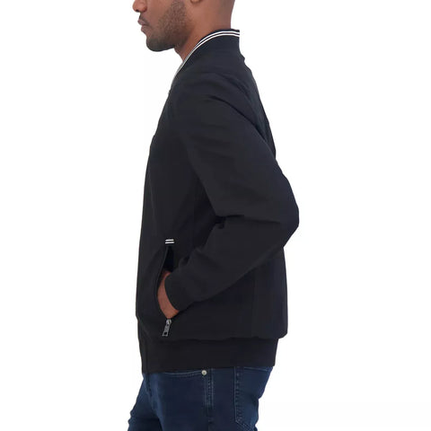 Nautica Men's Black Solid Water Resistant Jacket | Nautica In Lebanon