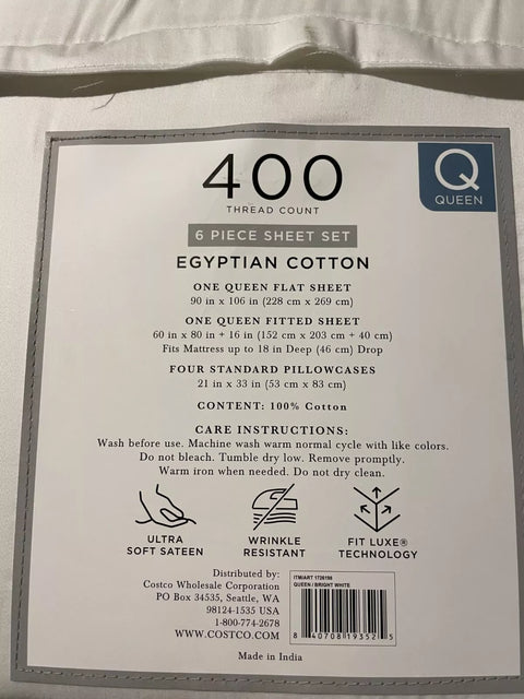 Hotel Signature Sateen 400 Thread Count 6 Piece Queen Sheet Set   | Hotel Signature In Lebanon