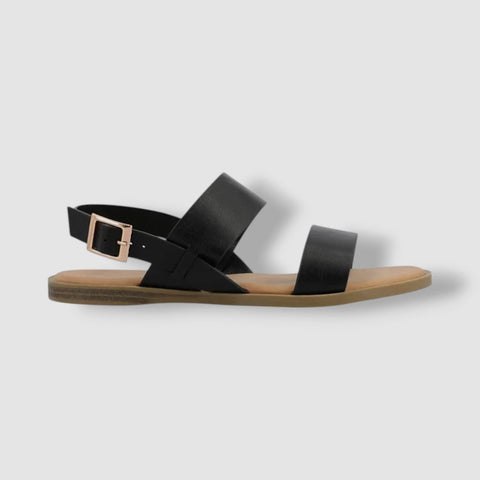 Journee Collection Women's Black Lavine Multi Strap Sandals| Journee Collection in Lebanon