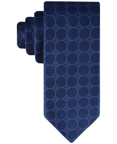 Tommy Hilfiger Men's Navy Derby Grid Tie | Tommy Hilfiger In Lebanon