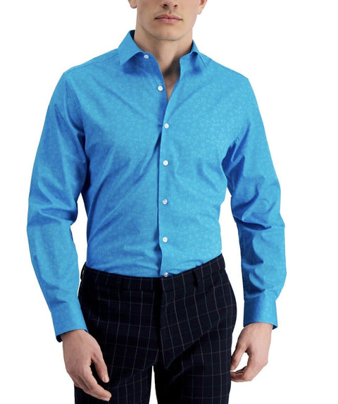Bar III Men's Blue Shirt ABF572 shr(ll5)