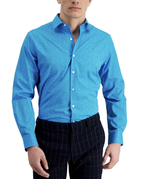 Bar III Men's Blue Shirt ABF572 shr(ll5,mz38,me8,9,me18