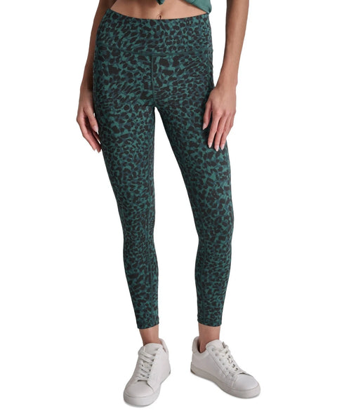DKNY Women's Dark Green/Black High-Rise Printed 7/8 Leggings | DKNY In Lebanon