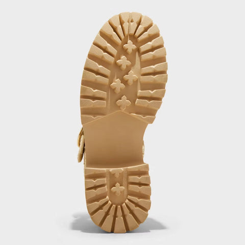 Wild Fable Women's Tan Elide Raffia Fisherman Platform Sandals | Wild Fable In Lebanon