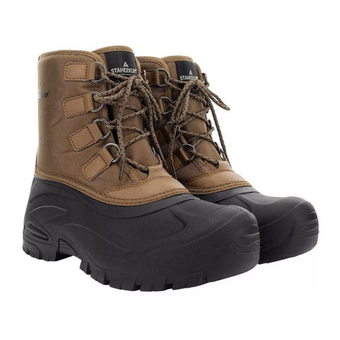 Brand New Staheekum Men's Insulated Snow Boots Brown Black Waterproof