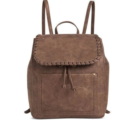 STYLE & CO Women's Brown Whip-Stitch Soft Leather Backpack | STYLE & CO In Lebanon