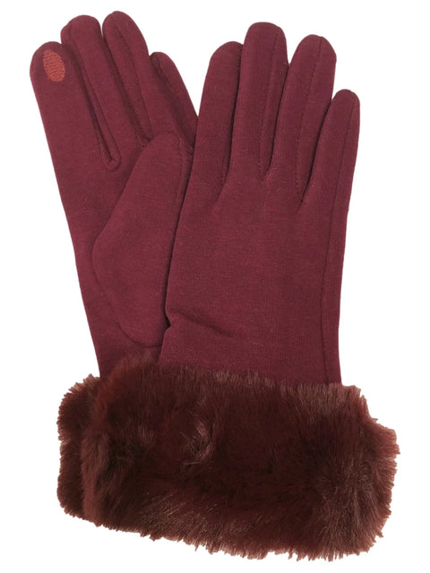 Marcus Adler Women's Burgundy Seamed Tech Gloves| Marcus Adler In Lebanon