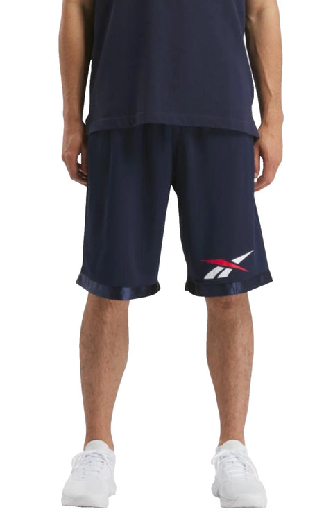 Reebok Men's Navy Regular fit Mesh Basketball Shorts|Reebok In Lebanon
