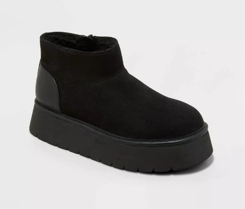 Wild Fable Women's Black Missy Platform Booties |Wild Fable In Lebanon