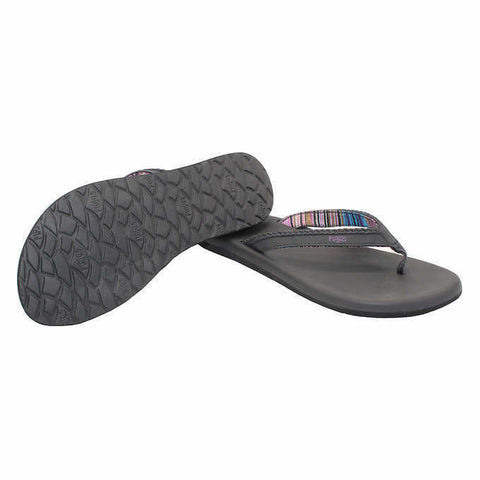 Flojos Women  Maddy Flip Flop Slipper, Black-Lavender abs135(shoes 59) shr