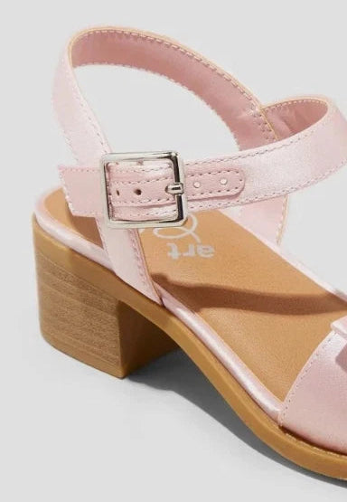Art & Class Girl's Dusty Rose Satin Belle Sandals | Art & Class In Lebanon