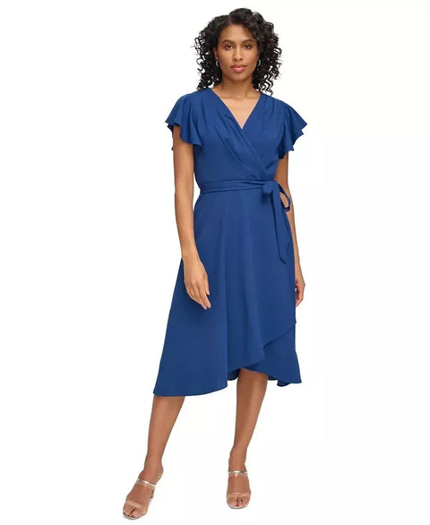 DKNY Women's Blue Short Sleeve Dress |DKNY in Lebanon