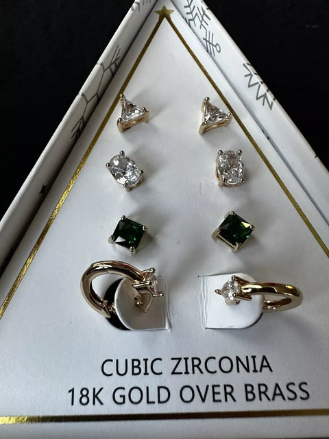And Now This Women's 4 pair Gold Plated Earrings | And Now This  in Lebanon
