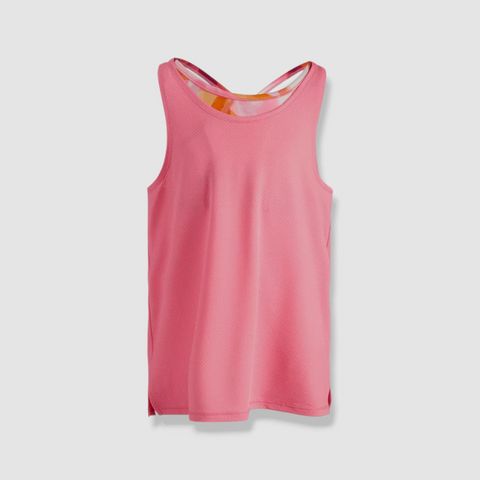 ID Ideology Girl's Pink Floating Petals Layered Tank Top |ID Ideology In Lebanon