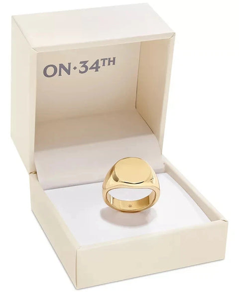 On 34th Women's  Gold-Tone Signet Ring Gold 10 | On 34th In Lebanon