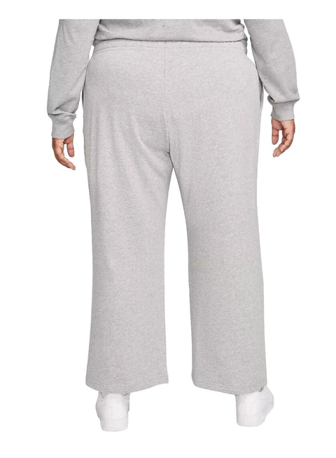 Nike Women's Gray Plus Size Fleece Mid-Rise Wide-Leg Sweatpants | Nike In Lebanon
