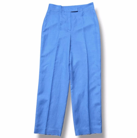 Anne Klein Women’s Baby Blue Plus Size  Wide Leg Linen Trousers |   Anne Klein  in Lebanon