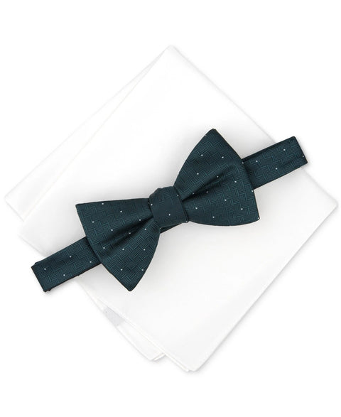 Alfani Men's Green Dot Bow Tie Pocket Square Set | Alfani In Lebanon