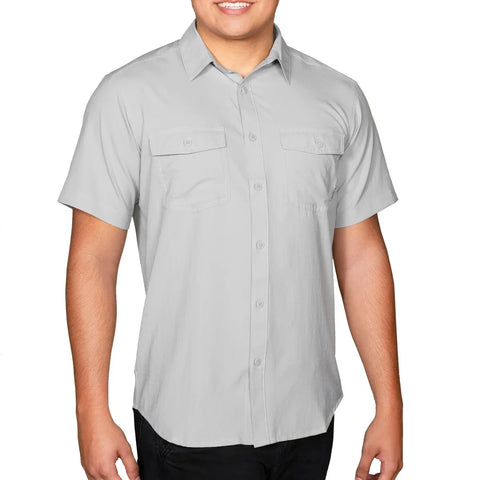 Columbia Men's Cool Gray Short Sleeve Woven Shirt | Columbia In Lebanon