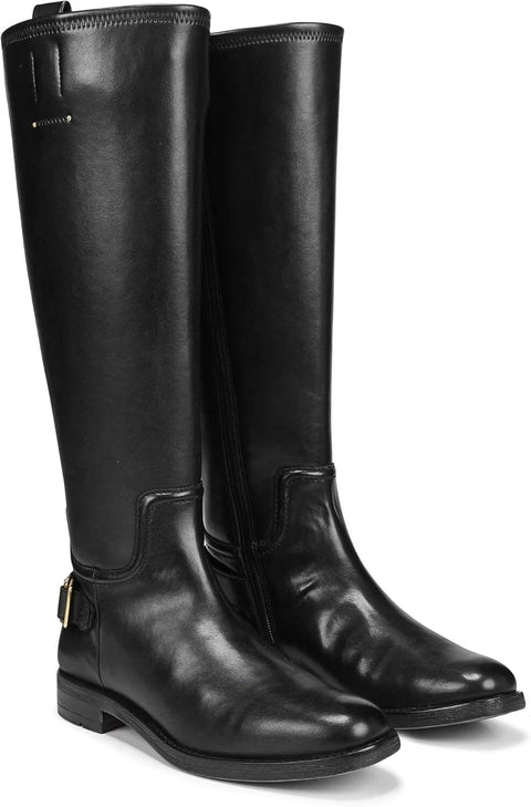 Franco Sarto Women's Black Merina Leather Knee-High Boots | Franco Sarto In Lebanon
