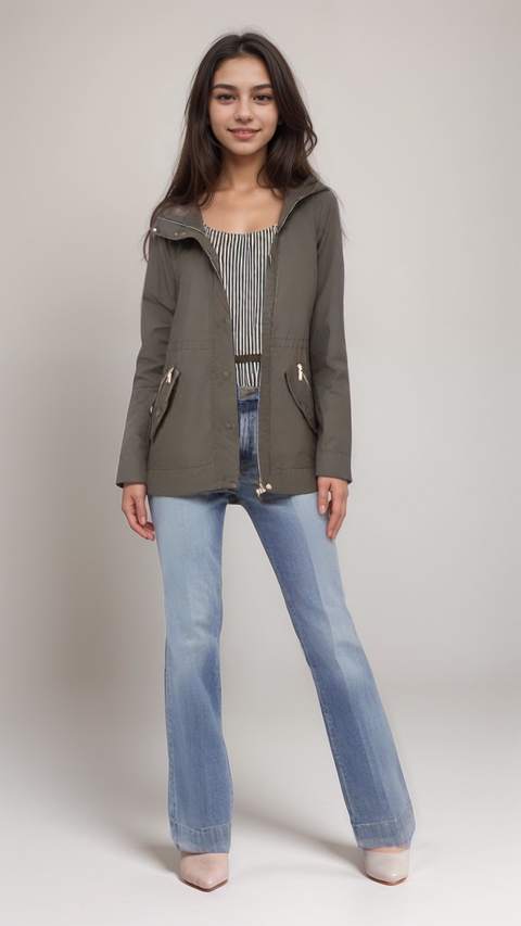 S.Oliver Girl's Khaki Button Jacket |S.Olive in Lebanon