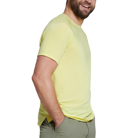 Bass Outdoor Men's Light Yellow T-Shirt ABF550 shr(ll10)