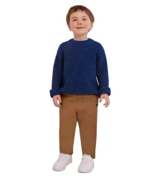 DKNY Baby Boy's Blue Chenille Sweater and Brown Pants Set |DKNY In Lebanon