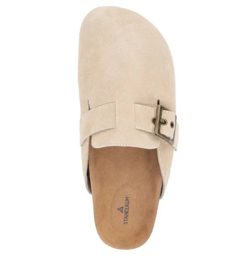 Staheekum Women's Beige Crescent Slippers | Staheekum In Lebanon