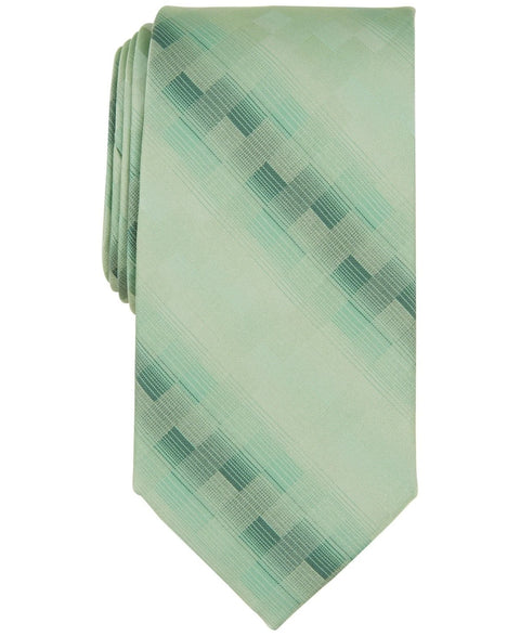Perry Ellis Portfolio Men's Green Classic Design Shaded Square Tie | Perry Ellis Portfolio In Lebanon
