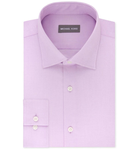 Michael Kors Men's Light Purple Regular-Fit Pink Long-Sleeve Dress Shirt |Michael Kors In Lebanon