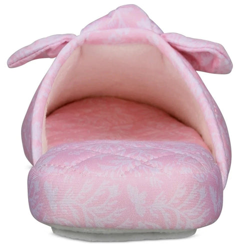 Charter Club Women's Pink Gingham-Print Bow-Top Slippers | Charter Club In Lebanon