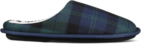 Club Room Men's Navy & Green Jake Plaid Slip On Holiday Slippers | Club Room In Lebanon