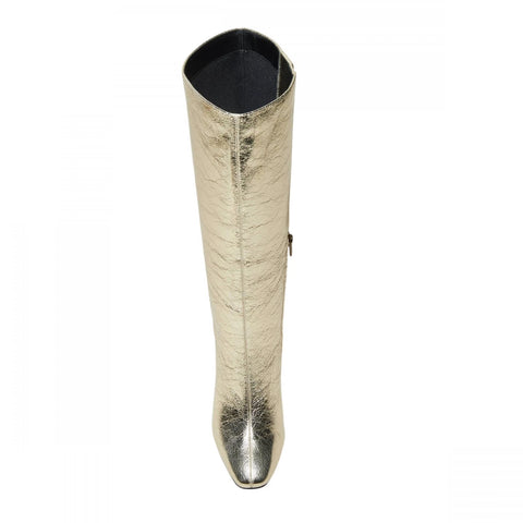 A New Day Women's Gold Metallic Diva Stovepipe Tall Boots |A New Day In Lebanon