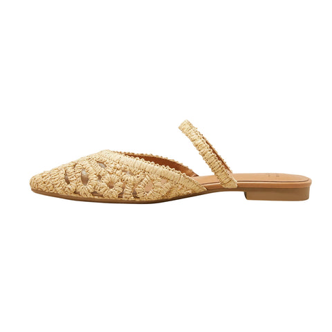 A New Day Women's Tan Vienna Raffia Woven Mule Slipper |A New Day In Lebanon