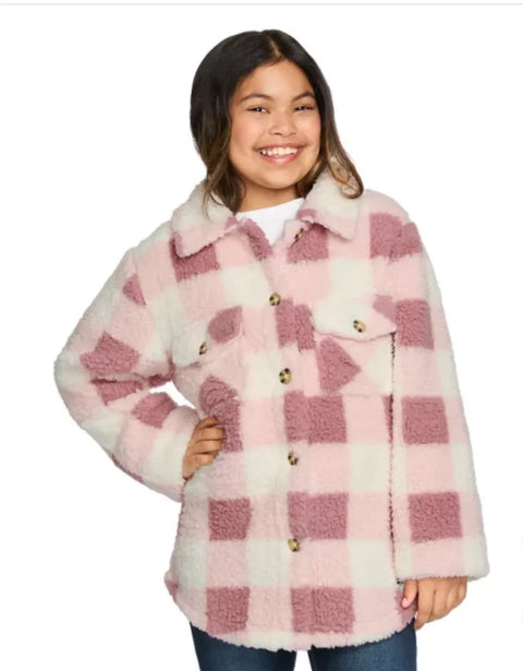 Roxy Girl's Pink/White Fur Jackets |Roxy in Lebanon