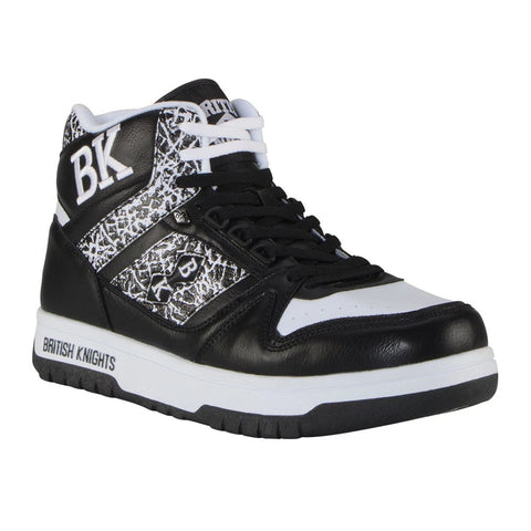 British Knights Men's Black & White Kings Sl High Top Sneakers | British Knights In Lebanon