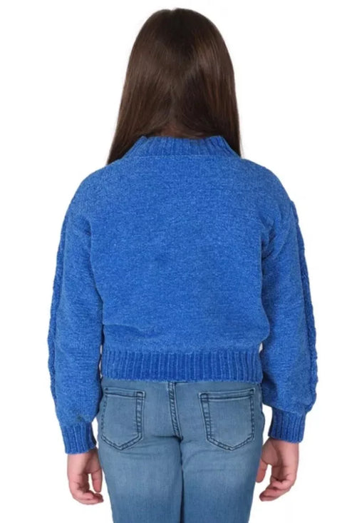 DNKY Girl's Royal Blue Chenille Sweatshirt | DNKY In Lebanon