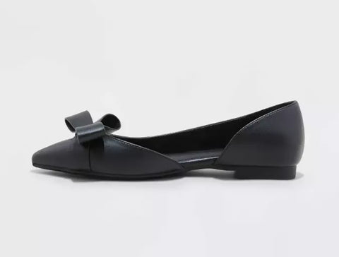 A New Day Women's Black Anya Bow Ballet Casual Shoes |A New Day In Lebanon